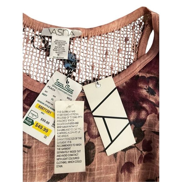 VASNA Boho Lagenlook Layered Flowy Mesh top size S - Picture 7 of 7